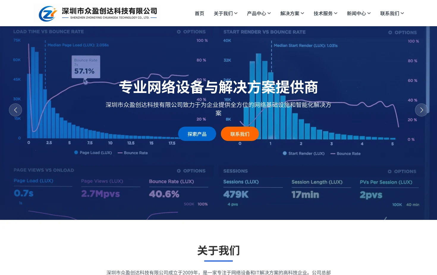 深圳市众盈创达科技有限公司 页面快照